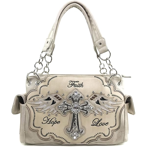 Zelris Faith Love Hope Cross Angel Wing Women Conceal Carry